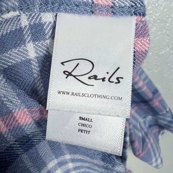 Rails Hunter Button Down Shirt, Coast Peony S - Flannel, Cozy, Plaid, Purple - Picture 6 of 8